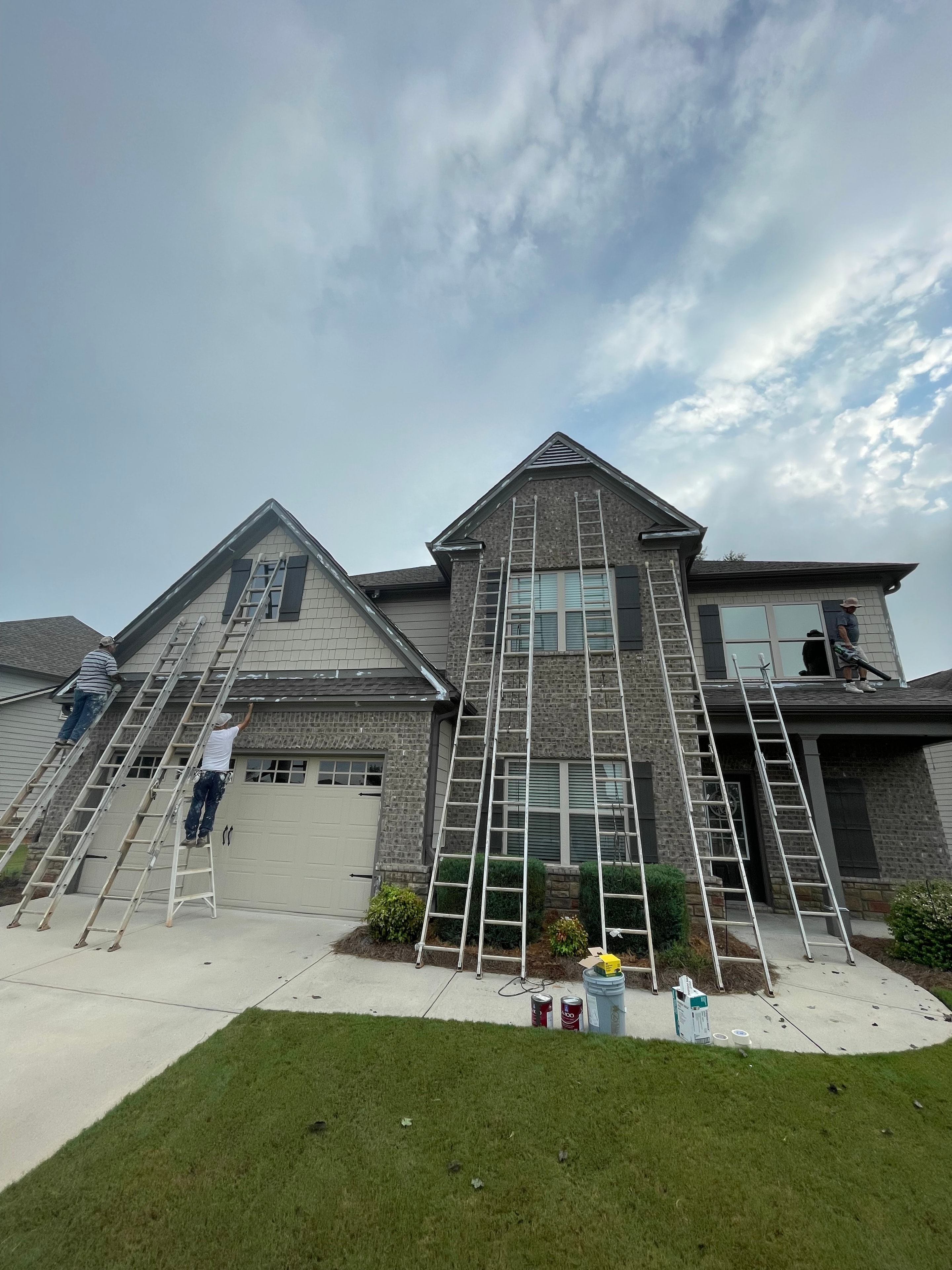 Home exterior full repaint with updated colors